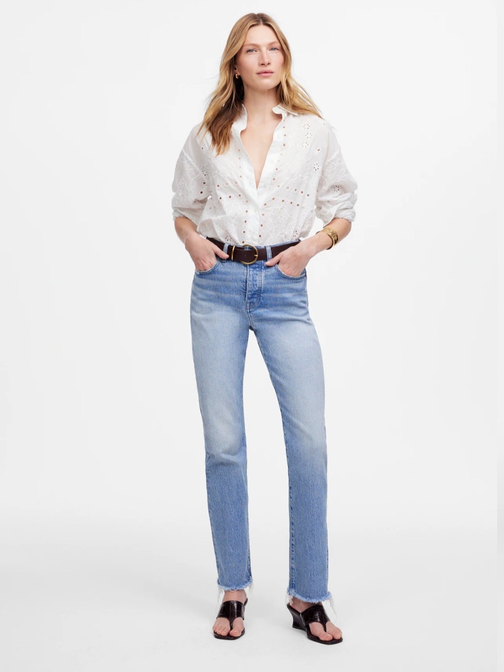 NWT The Tall '90s Straight Jean Hallstead Wash 27T